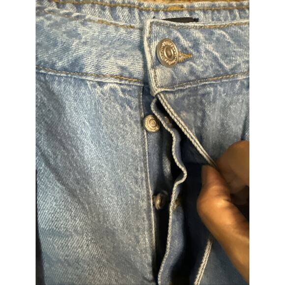 Boohooman Tall Relaxed Fit Jorts, Light Wash, Size 38 - Picture 3 of 5